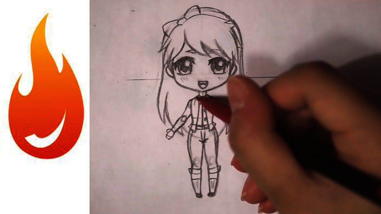 How to Draw a Chibi Anime Girl Character Tutorial YouTube