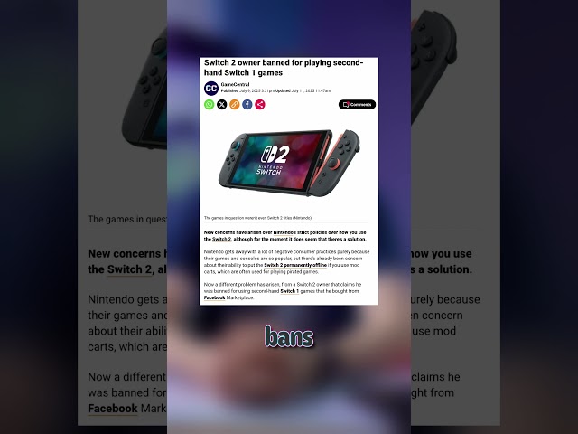 More Switch 2 Bans
