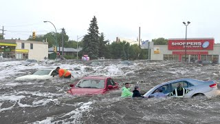 3 minutes ago, Chaos in Canada! Saskatoon highway turns into ocean, many cars sink