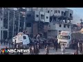 Israeli troops accused of firing on crowd waiting for aid trucks