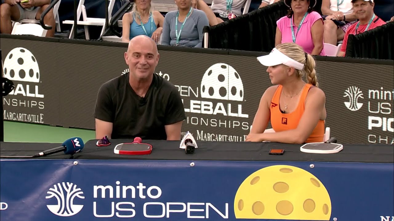 Andre Agassi and Anna Leigh Waters Press Conference at the 2025 US Open Pickleball Championships