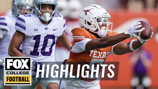 Kansas State Wildcats vs. No. 7 Texas Longhorns Highlights | CFB on FOX