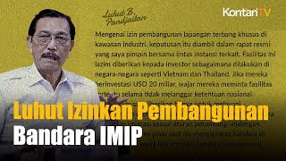 Luhut: Kami Tak Pernah Izinkan Bandara IMIP Jadi Internasional