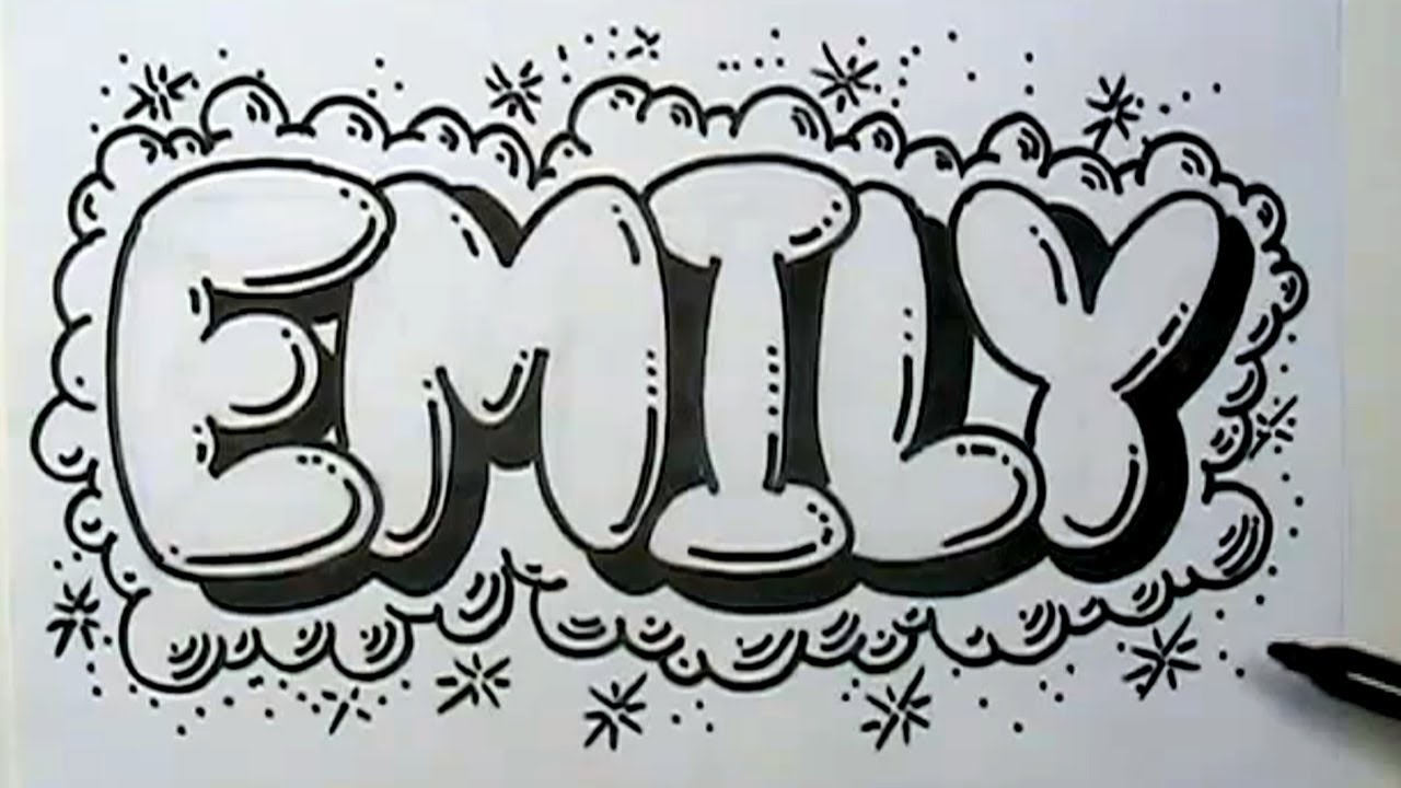 how-to-graffiti-letters-write-emily-in-bubble-letters-youtube