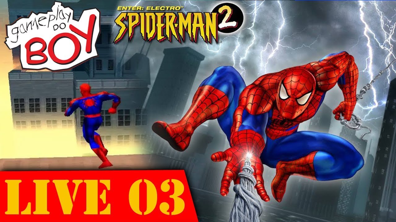 LIVE SPIDERMAN 2 PS1 - Parte 03 - Gameplay do Boy
