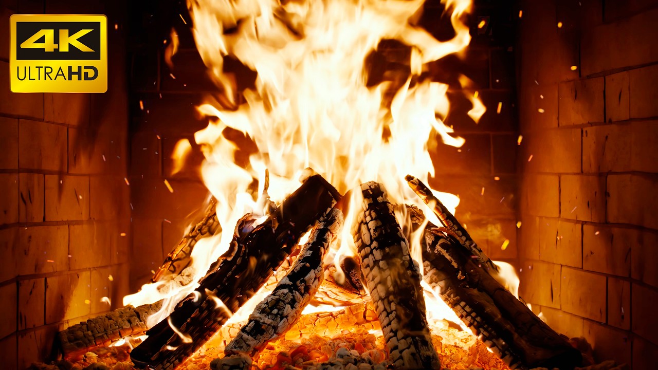 🔥 Fireplace Sleep Sounds (NO MUSIC) with Calm Crackling Fire and Cozy Room Ambience for Reading