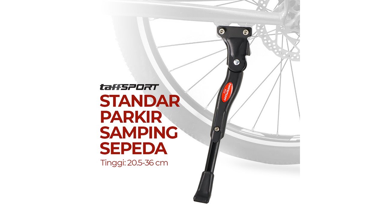 Pratinjau video produk TaffSPORT Standar Sepeda Samping Adjustable Bike Kickstand 30.5-36cm - H12