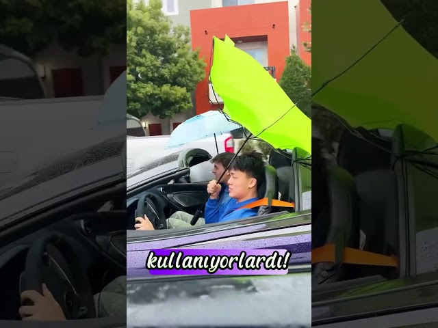 Lüks Arabayla Yağmur Mücadelesi❗️😂