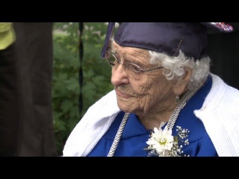 Pearl Russ, a 101-year-old woman, graduates high school