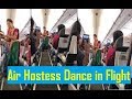 Air hostesses perform Bathukamma dance in flight