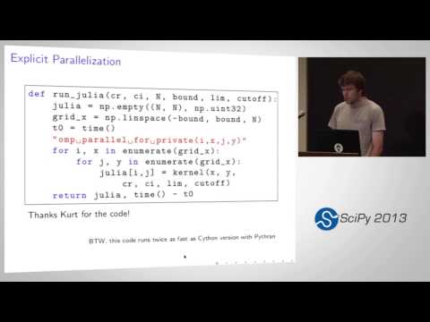 Image from Pythran: Enabling Static Optimization of Scientific Python Programs; SciPy 2013 Presentation
