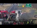 Semitrailer rear-ends bus carrying students in Ohio, killing 3 and sending 15 to hospital - 00:47 min - News - Video