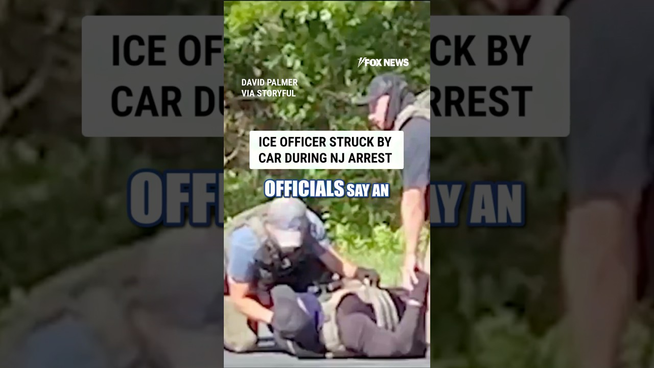 ICE officer struck by car during NJ arrest attempt #shorts #us #news