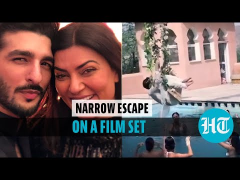 Sushmita Sen’s boyfriend Rohman Shawl escapes accident during shoot, shares clip Sushmita Sen’s boyfriend Rohman Shawl escapes accident during shoot, shares clip