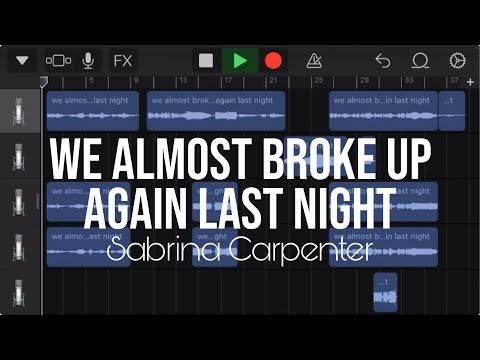 Sabrina Carpenter - We Almost Broke Up Again Last Night (harmony tutorial)