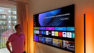 2025 LG 77 G5 4K OLED evo TV unboxing and wall mounting