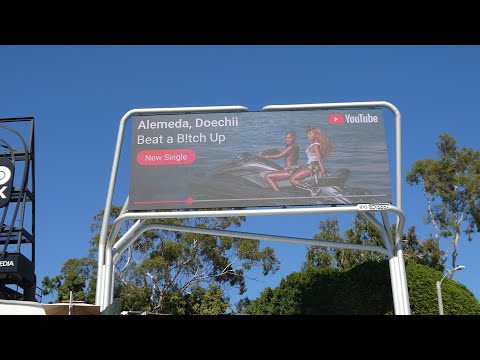 Alemeda, Doechii Beat A Bitch Up New Single YouTube Billboard Sunset Blvd LA CA October 11, 2025