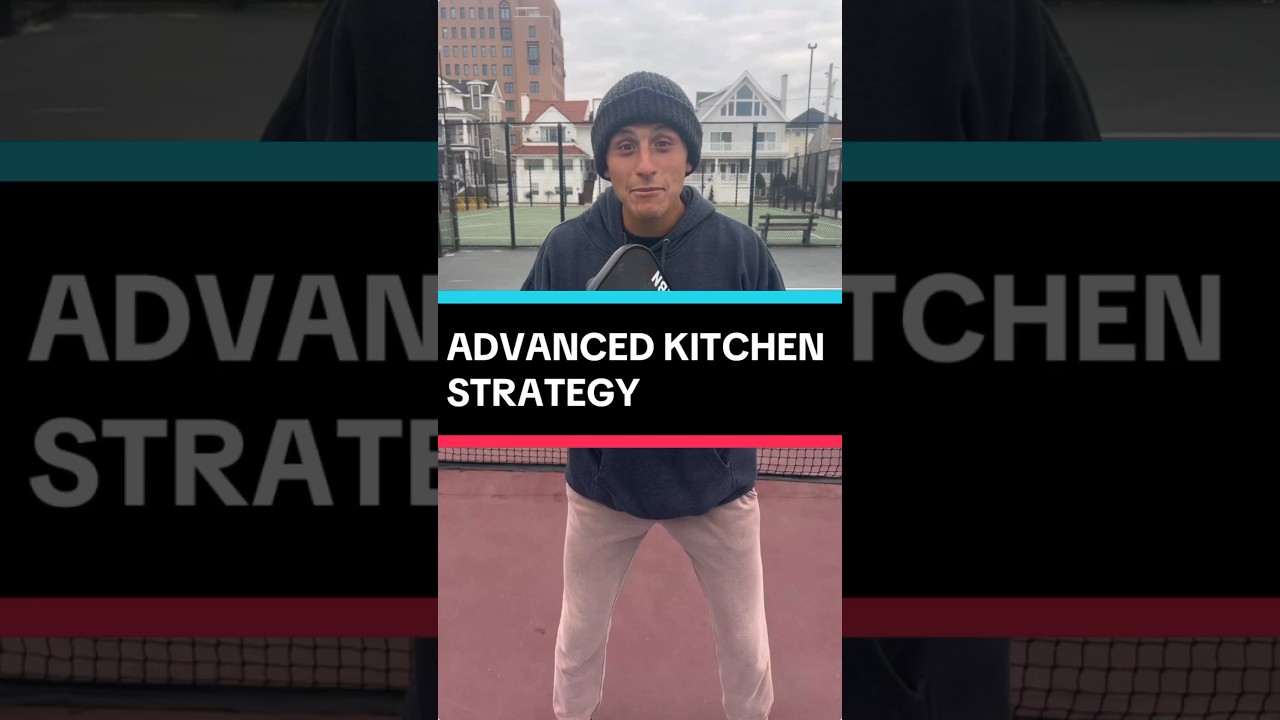 Advanced Kitchen Strategy in 60 seconds! #pickleball #pickleballtips #shorts