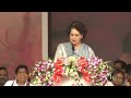 Priyanka Gandhi addresses Mahila Samridhi Sammelan in Bhilai, Chhattisgarh.