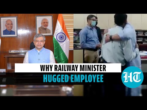 Railway Minister hugs official on finding out he’s alumnus of his college Railway Minister hugs official on finding out he’s alumnus of his college