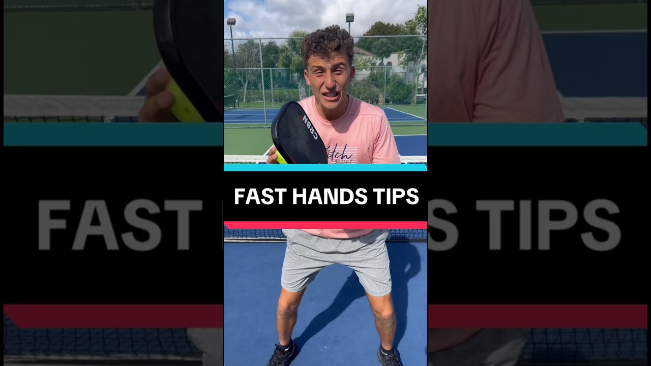 Tips for SUPER FAST hands at the kitchen #pickleballtips #pickleball #shorts