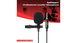Pratinjau video produk TaffSTUDIO Mikrofon Professional Lavalier Microphone Clip 3.5mm - Q10