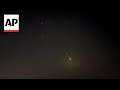 Iran attacks Israel: Objects flying over the sky seen from West Bank