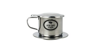 Pratinjau video produk One Two Cups Filter Saring Kopi Vietnamese Coffee Drip Pot Stainless Steel 50ml 6 Quai 8.5 x 5.5 cm - LC1
