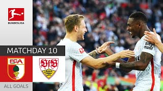 Huge Derby Win For Augsburg! | FC Augsburg — VfB Stuttgart 4-1 | All Goals | MD 10 – Bundesliga