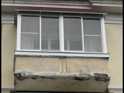 Установка раздвижного балкона с крышей в сталинке на ограждение