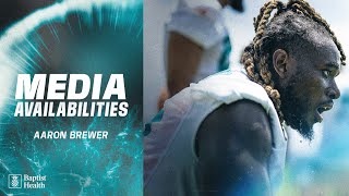Aaron Brewer meets with the media | Miami Dolphins