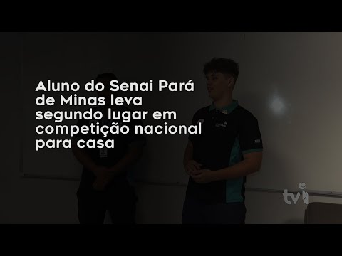 Vídeo: Aluno do Senai Pará de Minas leva segundo lugar em competição nacional para casa