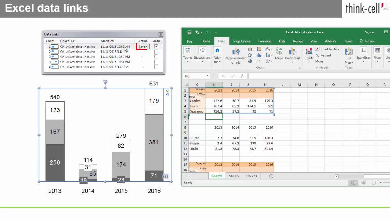 How To Link Charts In Powerpoint To Excel Data Think Cell