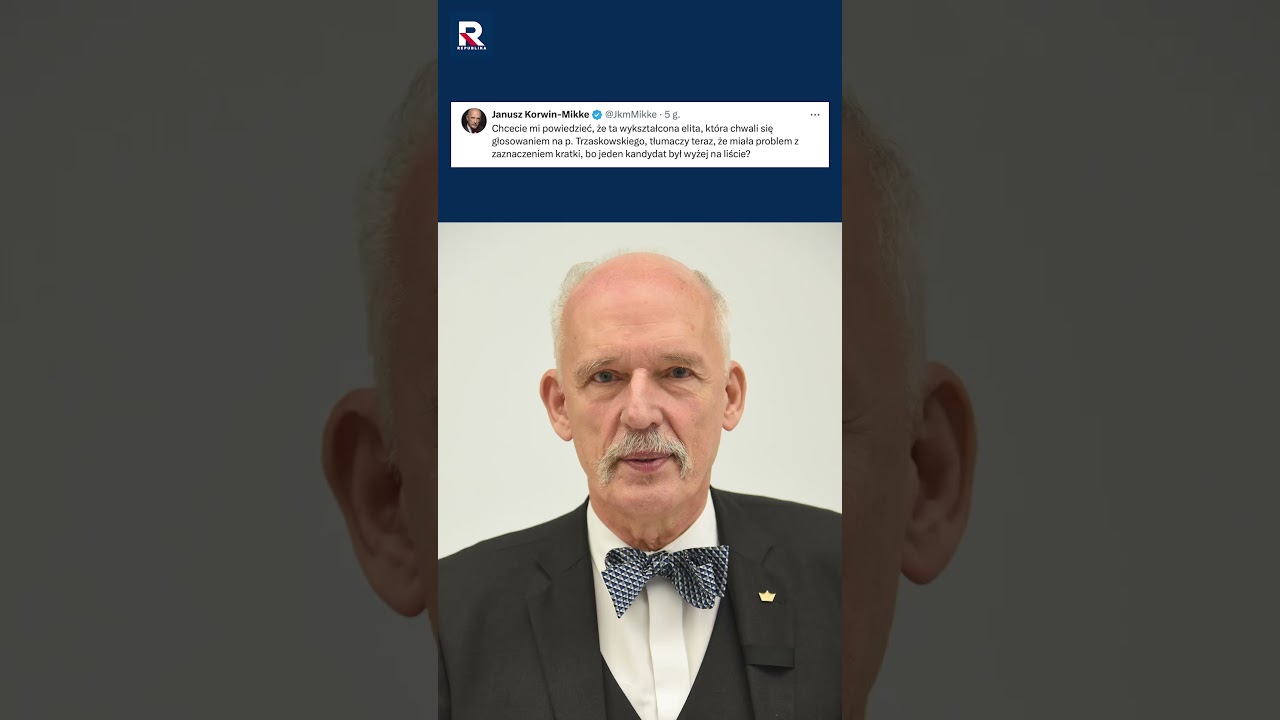 Janusz Korwin-Mikke miażdży elity Trzaskowskiego.