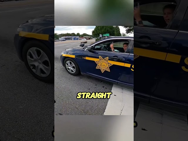 Biker Lane Splits Next to a Cop Then This Happens👀💀 Credit: @kawasakirrpilot