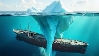 Пропавшее круизное судно найдено застрявшим между двумя айсбергами