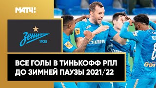 Все голы «Зенита» в первой части сезона Тинькофф РПЛ 2021/22