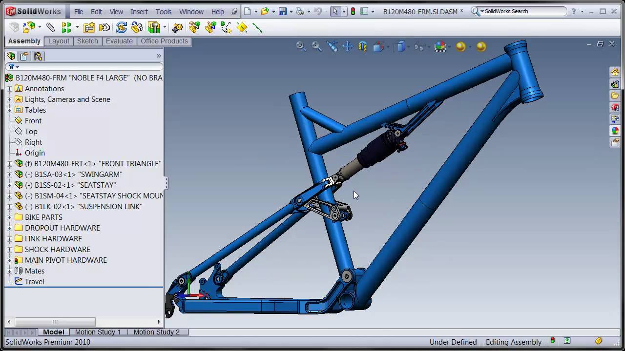 SolidWorks Suspension Frame 1 - YouTube