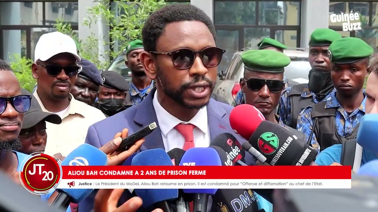 🔴🇬🇳JUSTICE : Le Président du parti #MoDeL, Aliou Bah condamné à 2 ans de prison ferme.