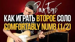 Как играть легендарное второе соло Pink Floyd "Comfortably Numb" на гитаре (Урок 1/2)