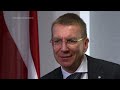 Latvias President Edgars Rinkevics says Ukraine is key to world security  - 01:52 min - News - Video