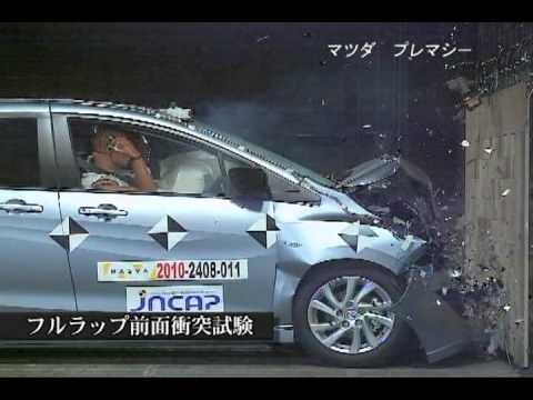 Видео краш-теста Mazda 5 с 2010 года