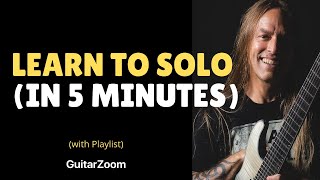 Steve Stine Guitar Lesson - Learn To Solo In 5 Minutes - 6 Note Soloing Technique