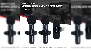 Pratinjau video produk TaffSTUDIO Wireless Lavalier Microphone 2 Mic 2.4GHz USB Type C - G10