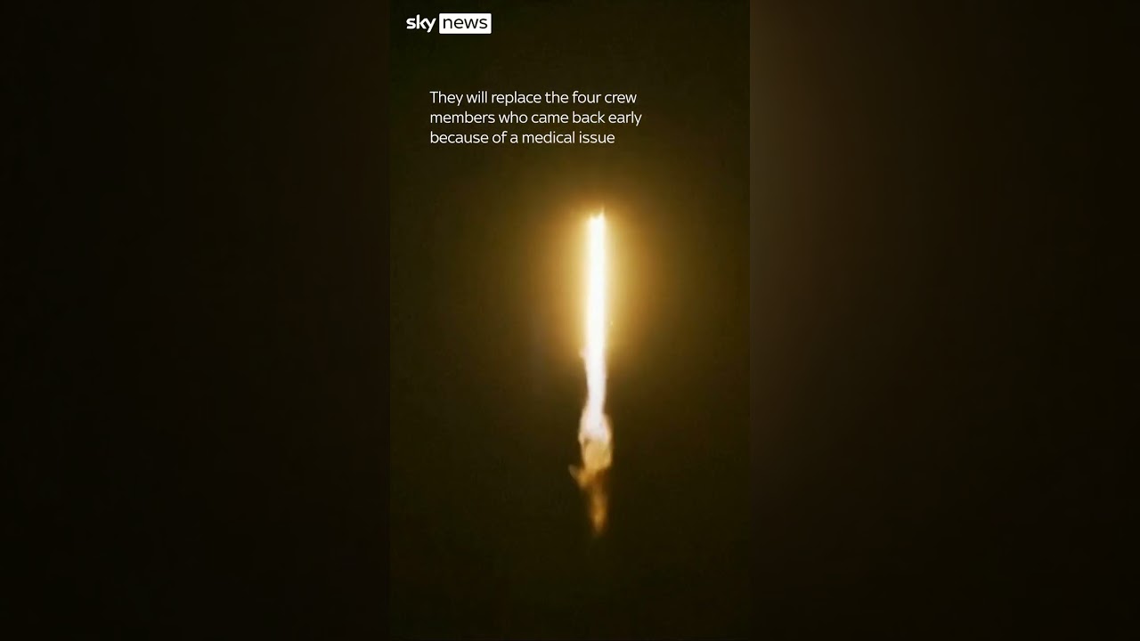 Moment new astronauts blast off to International Space Station