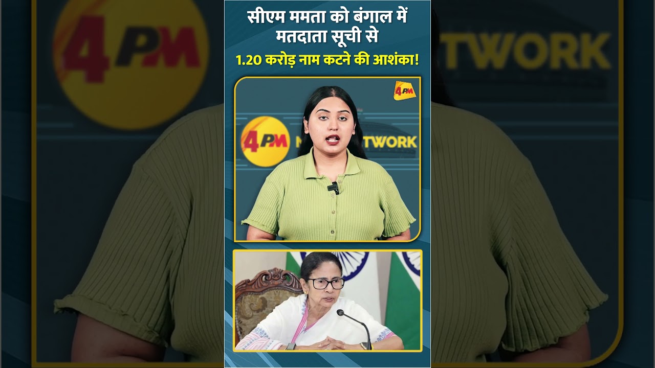सीएम ममता को बंगाल में मतदाता सूची से 1.20 करोड़ नाम कटने की आशंका! #shorts #short