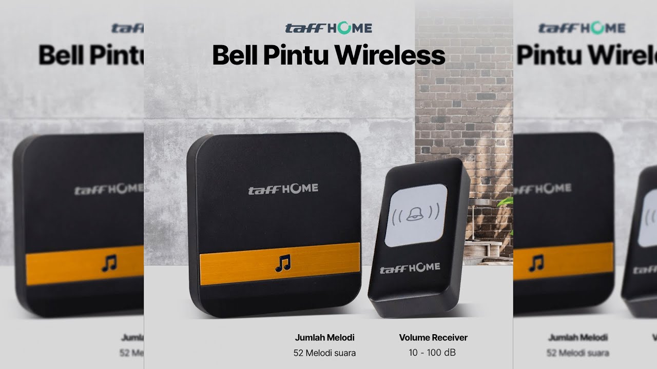 Pratinjau video produk TaffHOME Bell Pintu Wireless Doorbell Waterproof 1 Receiver 433MHz - A9