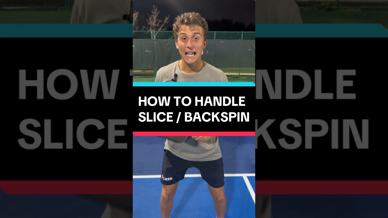 How to handle slice / backspin #pickleball #pickleballtips #shorts