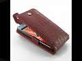 PDair Leather Case for Samsung Galaxy S II LTE GT-i9210 - Flip Top Type (Red/Crocodile Pattern)