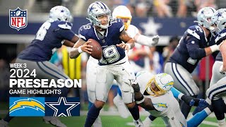 Los Angeles Chargers vs. Dallas Cowboys | 2024 Preseason Week 3 Game Highlights